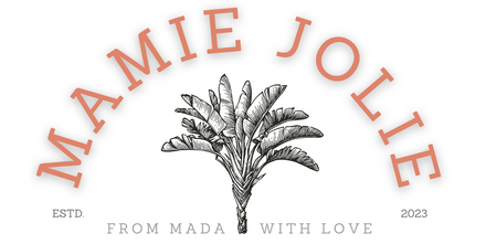 Logo MamieJolie avec l'arbre du voyageur, appelé aussi Ravinala, arbre typique de Madagascar